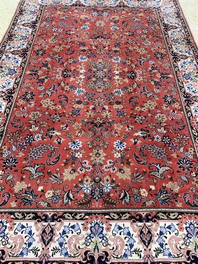27146476g - Yazd fine, Persia, late 20th century, corkwoolon cotton, approx. 290 x 190 cm, condition: ...