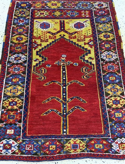 27146543d - Kirsehir antik, Türkei, 19.Jhd, Wolle auf Wolle, ca. 149 x 109 cm, EHZ: 2 ...