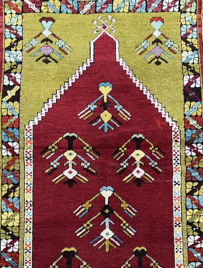 27146545c - Mucur antik, Türkei, 19.Jhd, Wolle auf Wolle, ca. 147 x 95 cm, EHZ: 2 Schätzpreis: ...