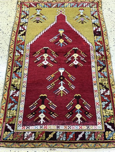 27146545d - Mucur antik, Türkei, 19.Jhd, Wolle auf Wolle, ca. 147 x 95 cm, EHZ: 2 Schätzpreis: ...