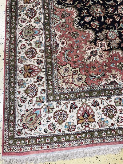 27146551b - Ghom Seide Persien, signiert´Sadeghzadeh´, Mitte 20.Jhd, reine Naturseide, ca. 349 x ...