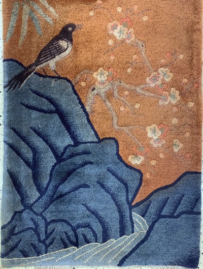 27146557b - Pao Tow antik, China, um 1900, Wolle auf Baumwolle, ca. 130 x 69 cm, EHZ: 2 ...