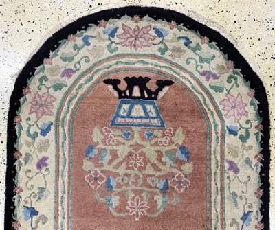 27146560a - Art-Deco Peking, China, Anfang 20.Jhd, Wolle auf Baumwolle, ca. 164 x 90 cm, EHZ: 2 ...