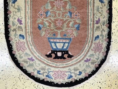 27146560b - Art-Deco Peking, China, Anfang 20.Jhd, Wolle auf Baumwolle, ca. 164 x 90 cm, EHZ: 2 ...