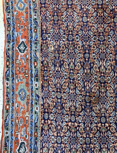 27146571c - Bidjar alt, Persien, Mitte 20.Jhd, Wolle auf Baumwolle, ca. 332 x 234 cm, verblasst, ...