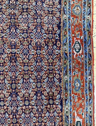 27146571d - Bidjar alt, Persien, Mitte 20.Jhd, Wolle auf Baumwolle, ca. 332 x 234 cm, verblasst, ...
