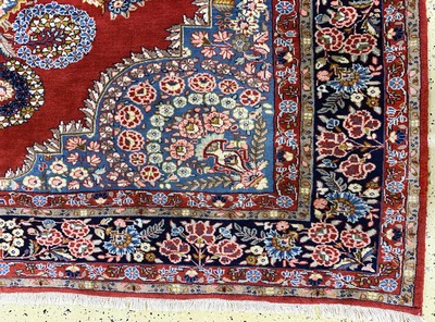 27146578a - Yazd, Persien, Ende 20.Jhd, Wolle auf Baumwolle, ca. 293 x 250 cm, EHZ: 2 Schätzpreis: ...