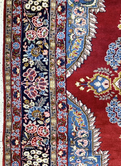 27146578c - Yazd, Persien, Ende 20.Jhd, Wolle auf Baumwolle, ca. 293 x 250 cm, EHZ: 2 Schätzpreis: ...