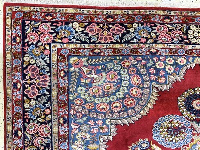27146578g - Yazd, Persien, Ende 20.Jhd, Wolle auf Baumwolle, ca. 293 x 250 cm, EHZ: 2 Schätzpreis: ...