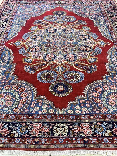 27146578h - Yazd, Persien, Ende 20.Jhd, Wolle auf Baumwolle, ca. 293 x 250 cm, EHZ: 2 Schätzpreis: ...