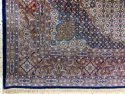 27146587b - Moud, Persia, late 20th century, wool on cotton, approx. 345 x 250 cm, faded colors, ...