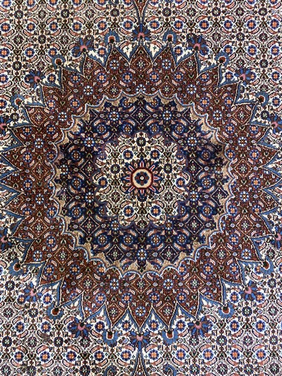 27146587d - Moud, Persia, late 20th century, wool on cotton, approx. 345 x 250 cm, faded colors, ...