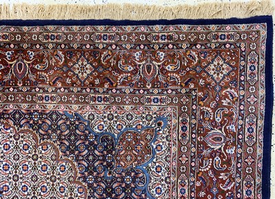 27146587f - Moud, Persia, late 20th century, wool on cotton, approx. 345 x 250 cm, faded colors, ...