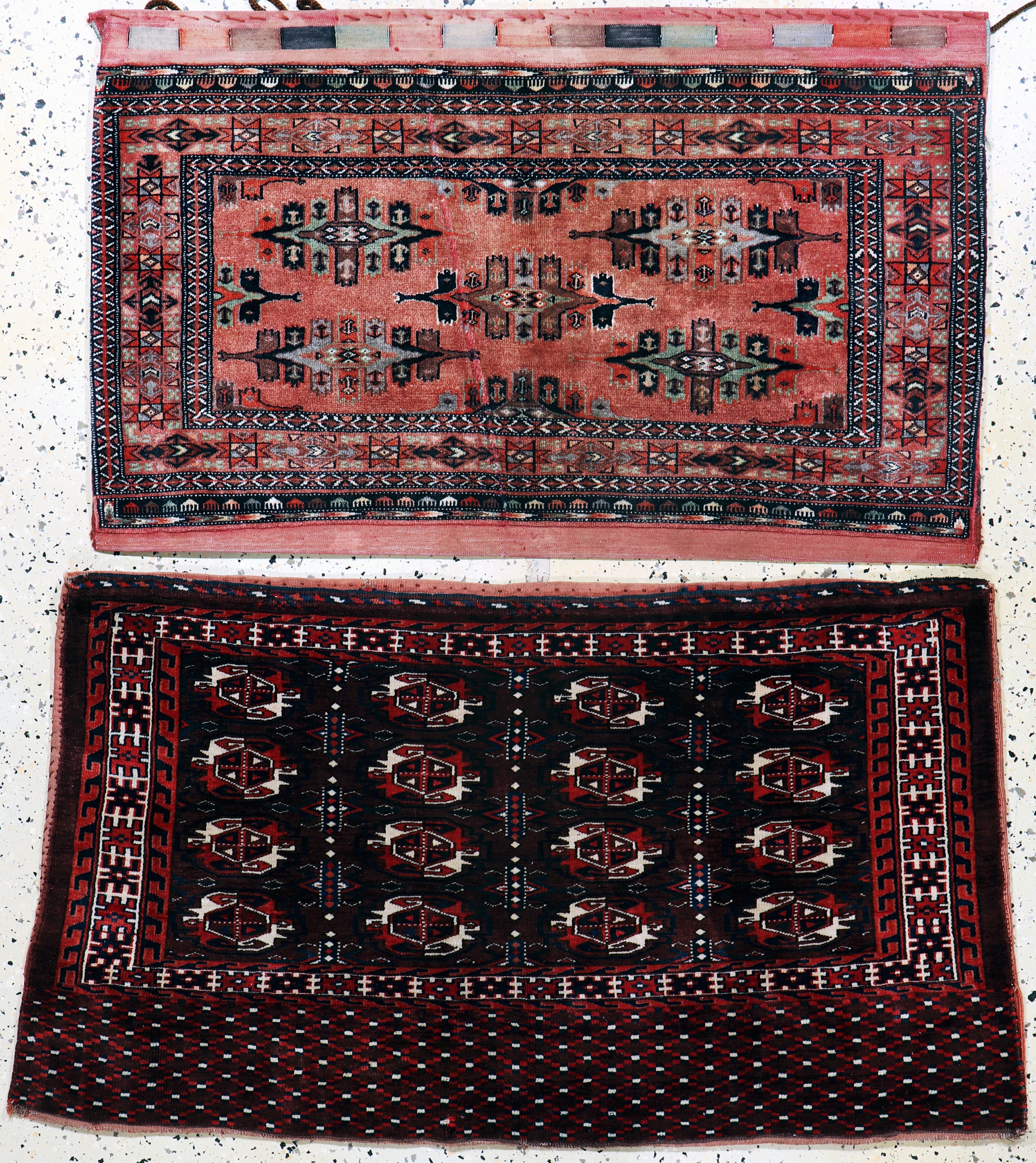 Image 27146677 - 2 Lots Tschowal, Turkmenistan, Mitte 20.Jhd, Wolle auf Wolle, ca. 125 x 72 cm, EHZ:2 ...