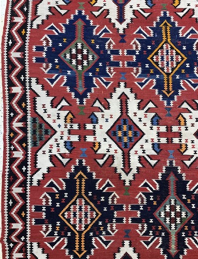27146633c - Kuba-Schirwan Kelim antik, Kaukasus, 19.Jhd, Wolle auf Wolle, ca. 327 x 192 cm, EHZ: ...