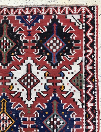 27146633e - Kuba-Schirwan Kelim antik, Kaukasus, 19.Jhd, Wolle auf Wolle, ca. 327 x 192 cm, EHZ: ...