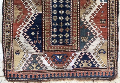 27146634c - ´Borchalu´Kazak antik, Kaukasus, 19.Jhd, Wolle auf Wolle, ca. 265 x 134 cm, EHZ: 4 ...