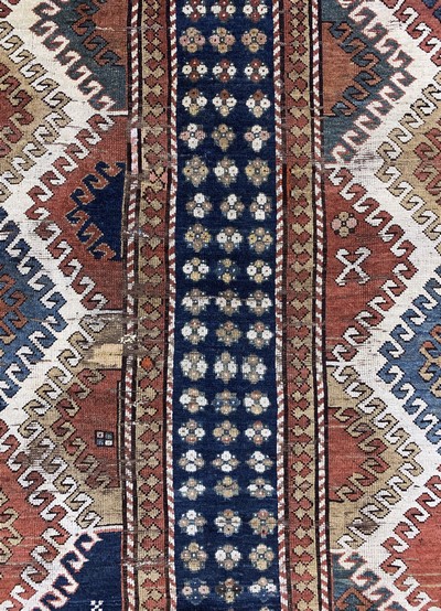 27146634e - ´Borchalu´Kazak antik, Kaukasus, 19.Jhd, Wolle auf Wolle, ca. 265 x 134 cm, EHZ: 4 ...