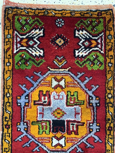 27146655a - 6 Lots Yastik, Türkei, Anfang 20.Jhd, Wolleauf Wolle, ca. 100 x 50 cm, EHZ: 2-3 ...
