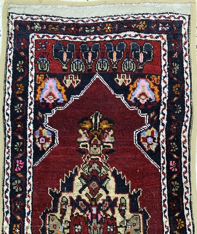27146655d - 6 Lots Yastik, Türkei, Anfang 20.Jhd, Wolleauf Wolle, ca. 100 x 50 cm, EHZ: 2-3 ...