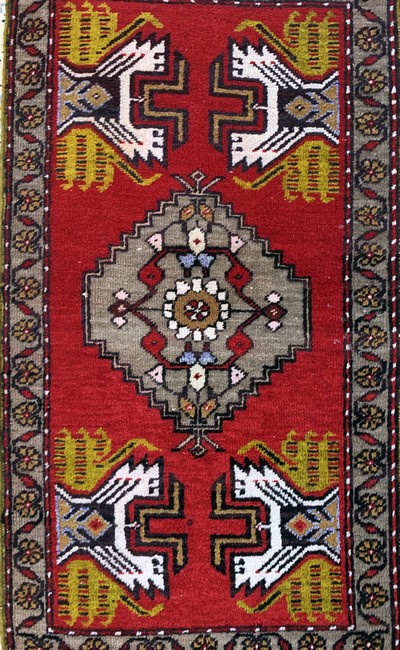 27146655g - 6 Lots Yastik, Türkei, Anfang 20.Jhd, Wolleauf Wolle, ca. 100 x 50 cm, EHZ: 2-3 ...