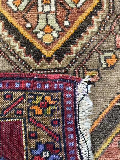27146655j - 6 Lots Yastik, Türkei, Anfang 20.Jhd, Wolleauf Wolle, ca. 100 x 50 cm, EHZ: 2-3 ...