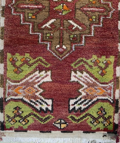 27146655l - 6 Lots Yastik, Türkei, Anfang 20.Jhd, Wolleauf Wolle, ca. 100 x 50 cm, EHZ: 2-3 ...