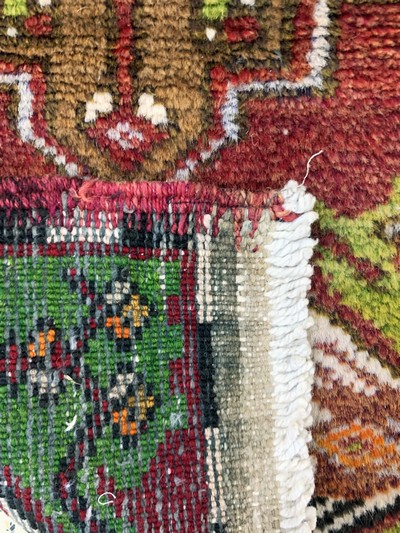 27146655m - 6 Lots Yastik, Türkei, Anfang 20.Jhd, Wolleauf Wolle, ca. 100 x 50 cm, EHZ: 2-3 ...