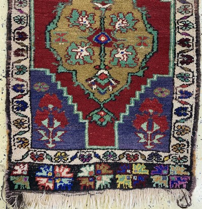 27146657p - 6 Lots Yastik, Türkei, Anfang 20.Jhd, Wolleauf Wolle, ca. 120 x 54 cm, EHZ: 2-3 ...