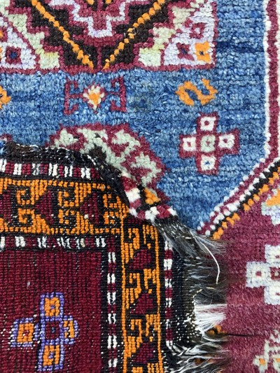 27146674l - 6 Lots Yastik, Türkei & Turkmenistan, Anfang 20.Jhd, Wolle auf Wolle, ca. 120 x 65 cm, ...