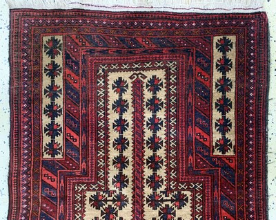 27146676d - 2 Lots Belutsch Afganistan, Gebetsteppiche,Mitte 20.Jhd, Wolle auf Wolle, ca. 160 x 89 ...