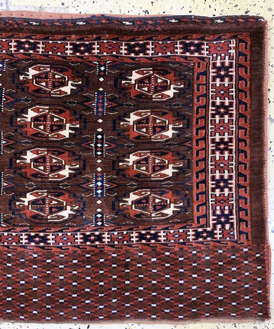 27146677a - 2 Lots Tschowal, Turkmenistan, Mitte 20.Jhd, Wolle auf Wolle, ca. 125 x 72 cm, EHZ:2 ...