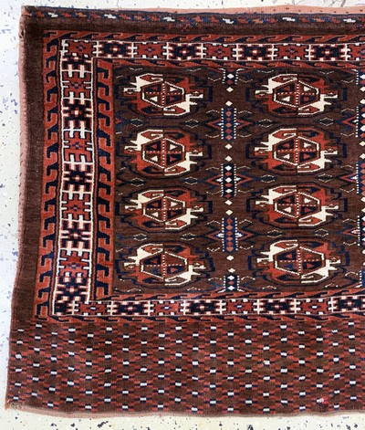 27146677b - 2 Lots Tschowal, Turkmenistan, Mitte 20.Jhd, Wolle auf Wolle, ca. 125 x 72 cm, EHZ:2 ...