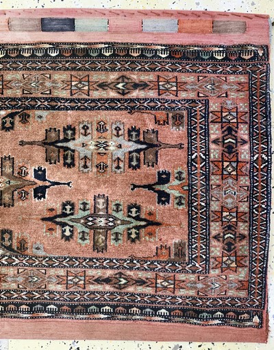 27146677d - 2 Lots Tschowal, Turkmenistan, Mitte 20.Jhd, Wolle auf Wolle, ca. 125 x 72 cm, EHZ:2 ...