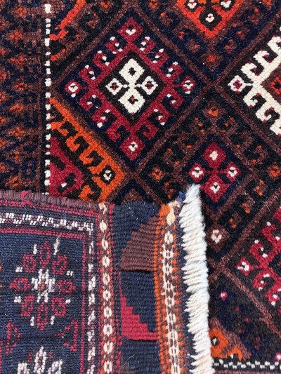 27146717c - Jaf Taschenfront, Persien, datiert 1927 , Wolle auf Wolle, ca. 95 x 102 cm, EHZ: 2 ...