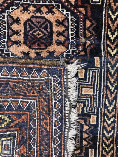 27146732e - 3 Lots Belutsch, Persien, Anfang 20.Jhd, Wolle auf Wolle, ca. 113 x 91 cm & ca. 73 x 45 ...