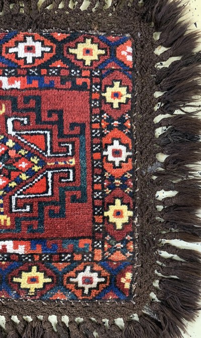 27146735a - Karakalpak, Uzbekistan, Anfang 20.Jhd, Wolle auf Wolle, ca. 50 x 50 cm, EHZ: 2 ...