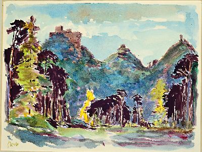 27146765k - Karl Graf, 1902 Rothenburg-1986 Speyer: Mappe mit 14 Zeichnungen, 1 Aquarell der ...