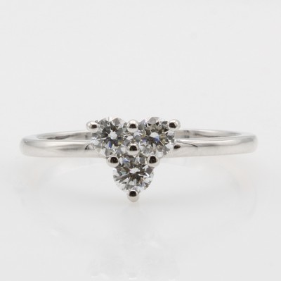 Image Ring mit Brillanten, WG 750/000, 3 Brill. zus. ca. 0.41 ct Weiß/si, RW ca. 53 ...