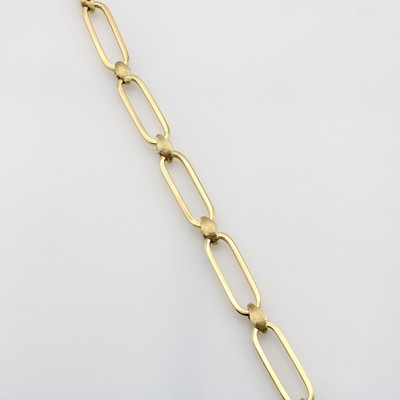 Image Gliederarmband, GG 585/000, ovale Glieder, rautenförm. Elemente feinsatiniert, ...