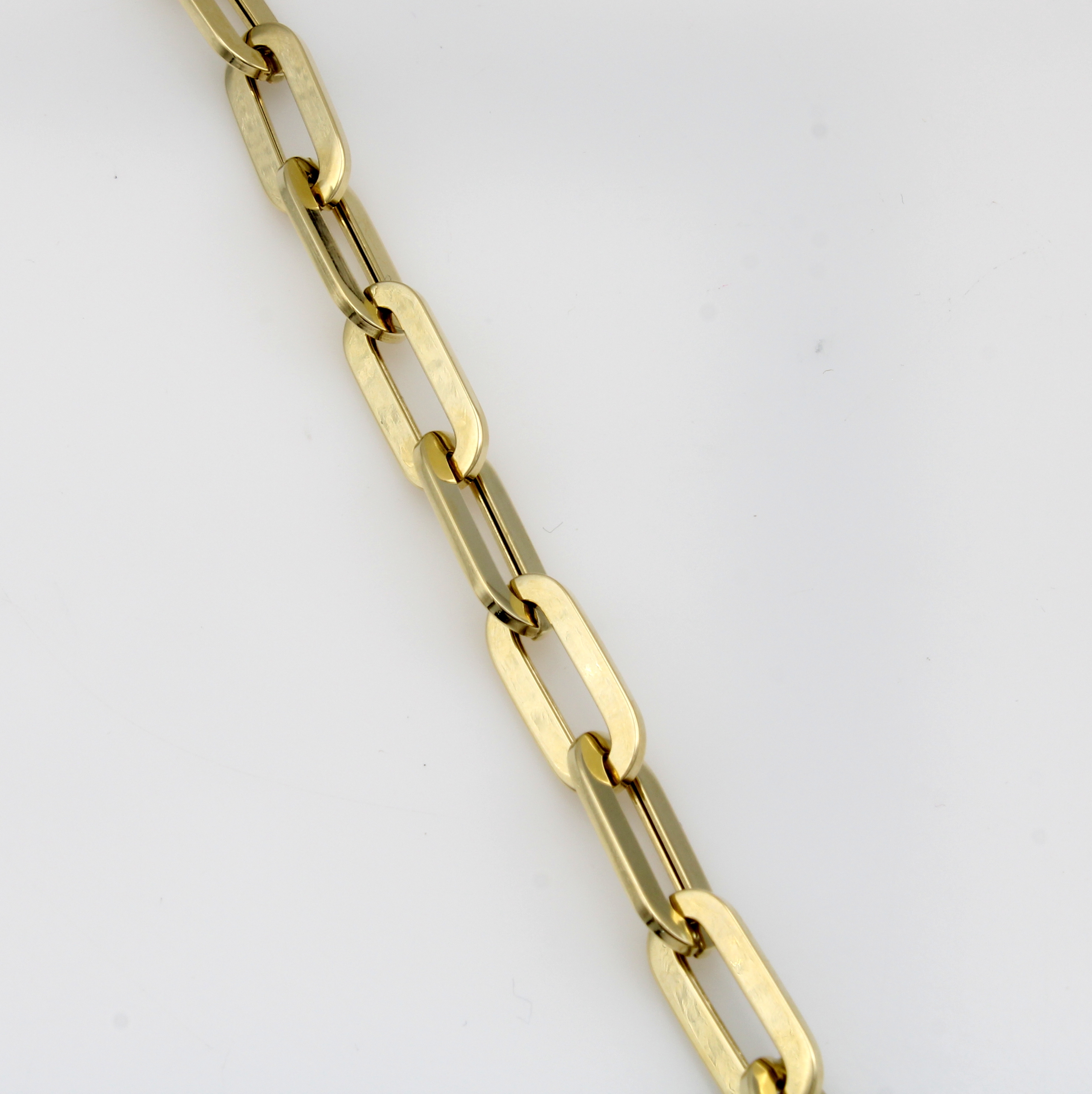 Image 27147052 - Gliederarmband, GG 585/000, sog. Paper-Clip Elemente, Karabinerschl., in L. ca. 19-20 cm ...