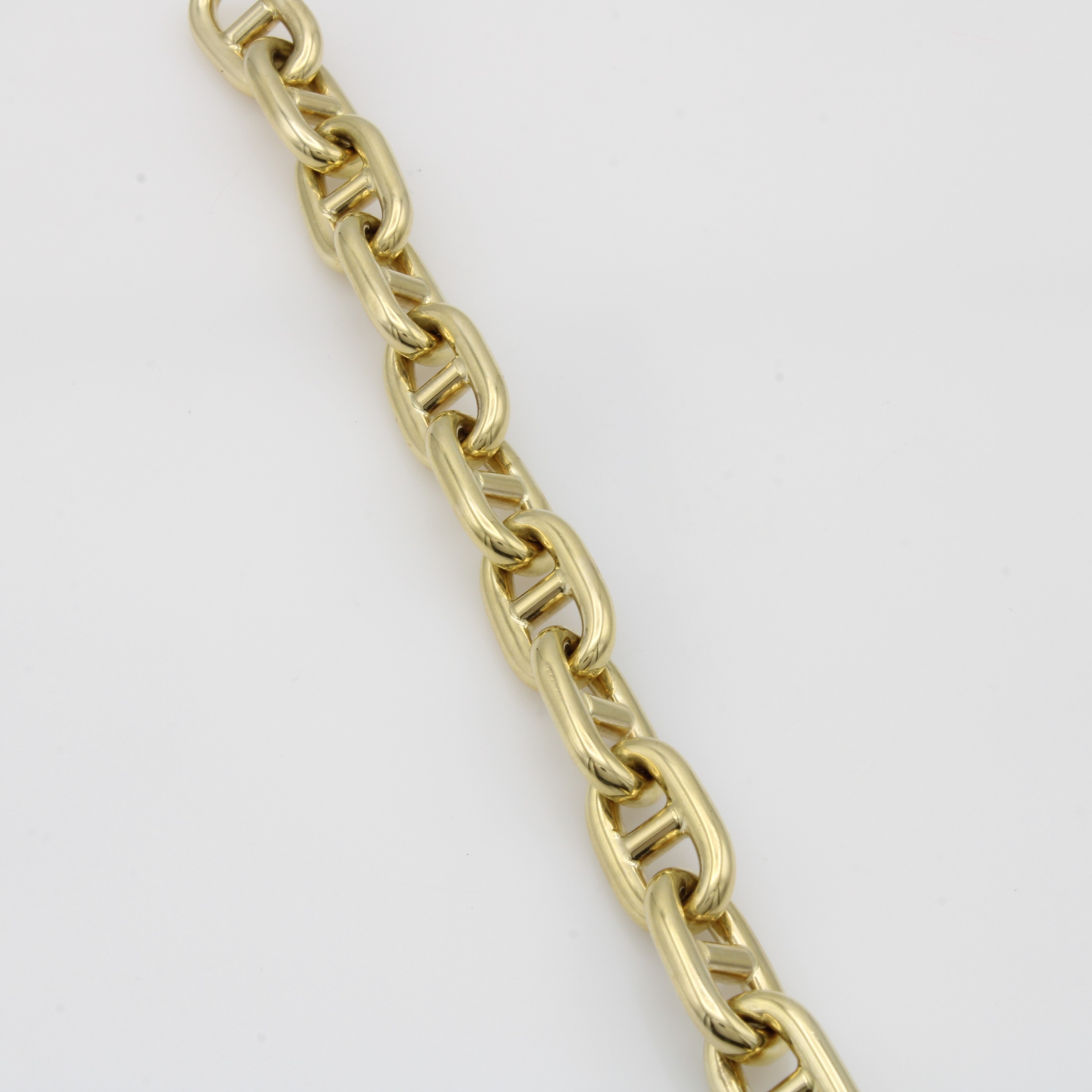 Image 27147054 - Gliederarmband, GG 585/000, ovale Glieder mit Zwischenstegen, große Karabinerschl., L. ...