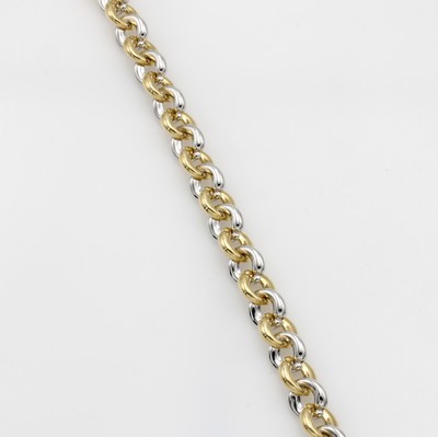 Image Gliederarmband, GG/WG 585/000, runde Elemente, Karabinerschl., L. ca. 21.5 cm