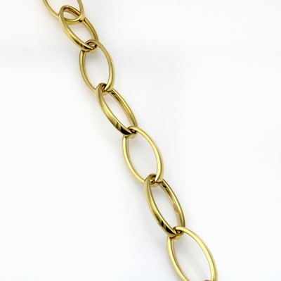 Image Gliederarmband, GG 585/000, ovale Glieder, integrierte Schließe, L. ca. 21.5 cm