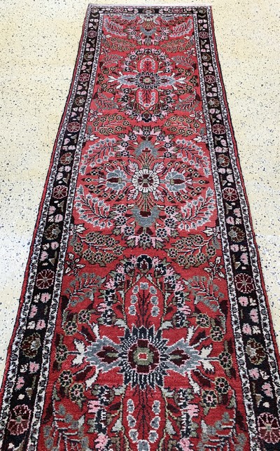 27147063f - Sarogh alt, Persien, Mitte 20.Jhd, Wolle auf Baumwolle, ca. 610 x 82 cm, EHZ: 2 ...