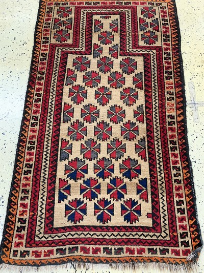 27147068g - 2 Lots Gebetsteppiche, Belutsch, Afganistan, Anfang 20.Jhd, Wolle auf Wolle, ca. 145 x ...