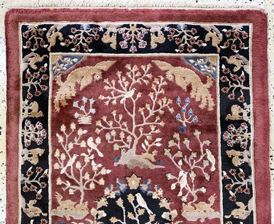27147074a - 2 Lots Seidenteppiche, China, Ende 20.Jhd, reine Naturseide, ca. 125 x 70 cm, EHZ: 2 ...