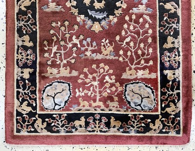 27147074b - 2 Lots Seidenteppiche, China, Ende 20.Jhd, reine Naturseide, ca. 125 x 70 cm, EHZ: 2 ...