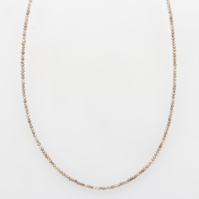 Image Diamantstrang, Diam. in versch. Brauntönen (natur) zus. ca. 15.8 ct, L. ca. 42 cm ...