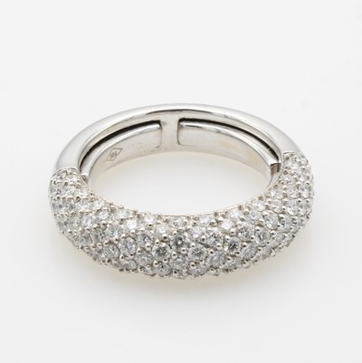 27147232a - Ring mit Brillanten, WG 750/000, Brill. zus. ca. 1.64 ct feines Weiß/si, Ringinnenseite ...